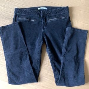 Dkny stretchy charcoal gray corduroy jeans,  size xs